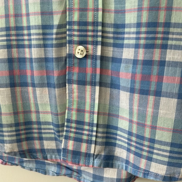Vineyard Vines Slim Fit Tucker Plaid Shirt w Logo & Pocket, Cotton, Size XS - Picture 6 of 10